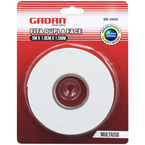 FITA DUPLA FACE ESPUMA 5M - GADAN