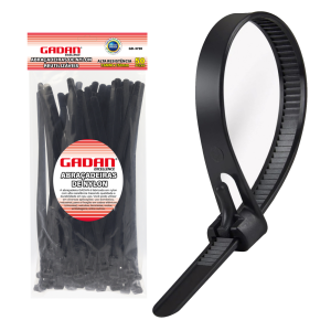 ABRAÇADEIRA DE NYLON REUTILIZÁVEL 7,6X150MM C/ 50UN. PRETA - GADAN