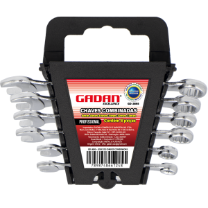 JOGO DE CHAVE COMBINADA COM 6 PEÇAS - GADAN
