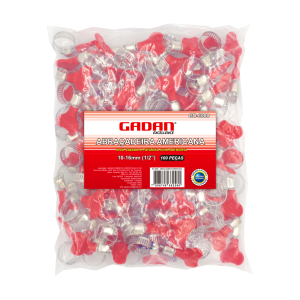 ABRAÇADEIRA DE METAL 10-16MM COM BORBOLETA EM PACOTE COM 100UN - GADAN