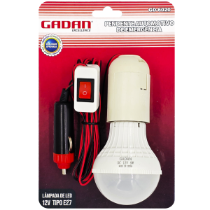 PENDENTE - LAMPADA DE LED - 12V - COM PLUG 12V -  GADAN